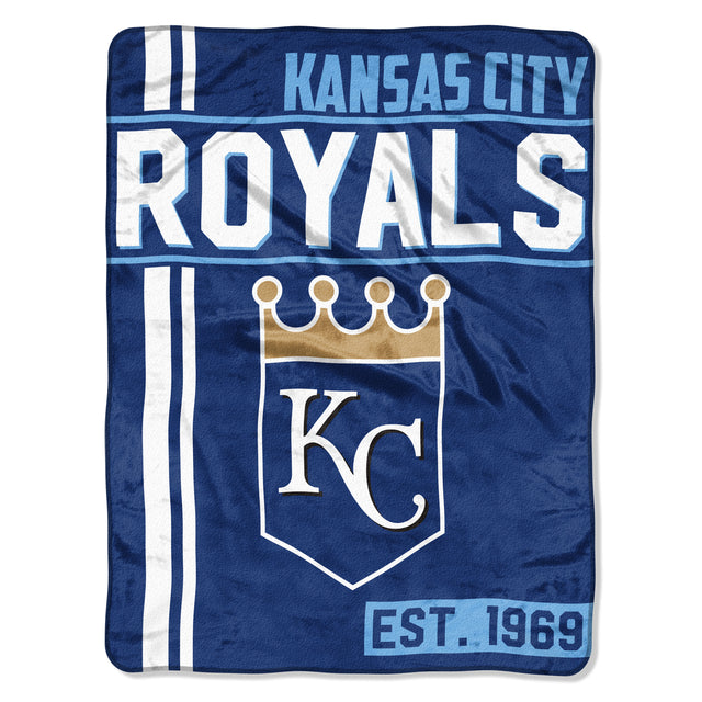 Manta de los Kansas City Royals de 46 x 60 pulgadas con diseño micro Raschel Walk Off