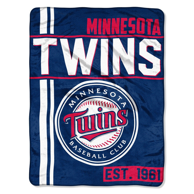 Minnesota Twins Blanket 46x60 Micro Raschel Walk Off Design Rolled