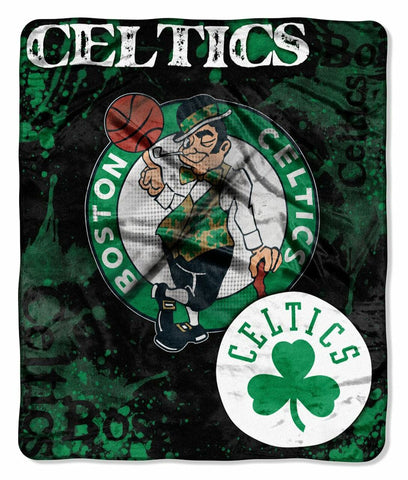 ~Boston Celtics Blanket 50x60 Raschel Drop Down Design~ backorder