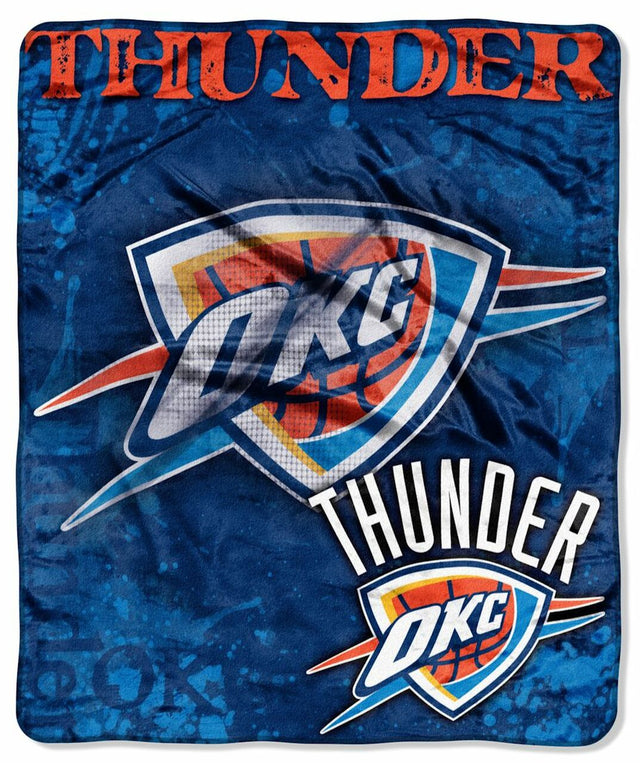 Manta de Oklahoma City Thunder, diseño desplegable Raschel de 50 x 60 pulgadas