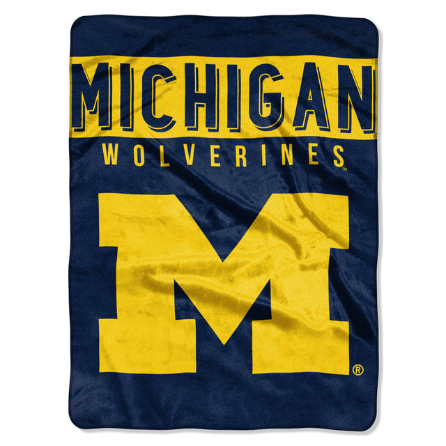Manta Michigan Wolverines 60x80 Diseño básico Raschel