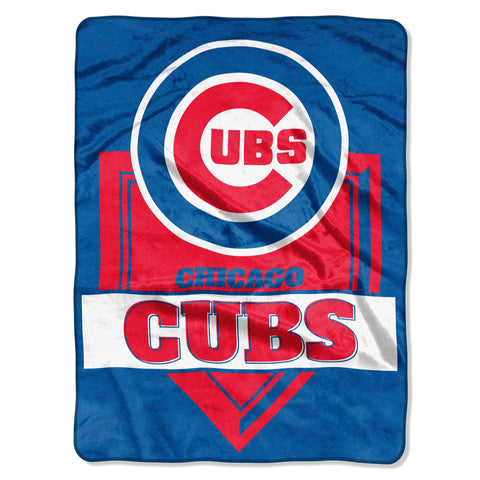 Chicago Cubs Blanket Blanket 60x80 Raschel Home Plate Design
