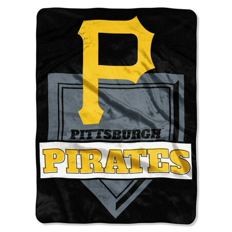 Pittsburgh Pirates Blanket 60x80 Raschel Home Plate Design - Special Order