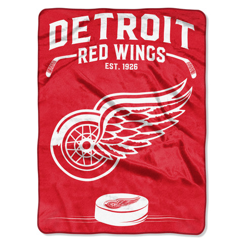 Detroit Red Wings Blanket 60x80 Raschel Inspired Design