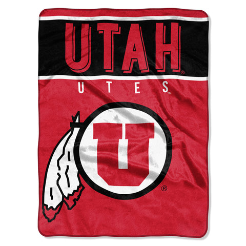 ~Utah Utes Blanket 60x80 Raschel Basic Design - Special Order~ backorder