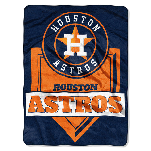 Manta de los Houston Astros de 60 x 80 cm con diseño de placa de home de Raschel