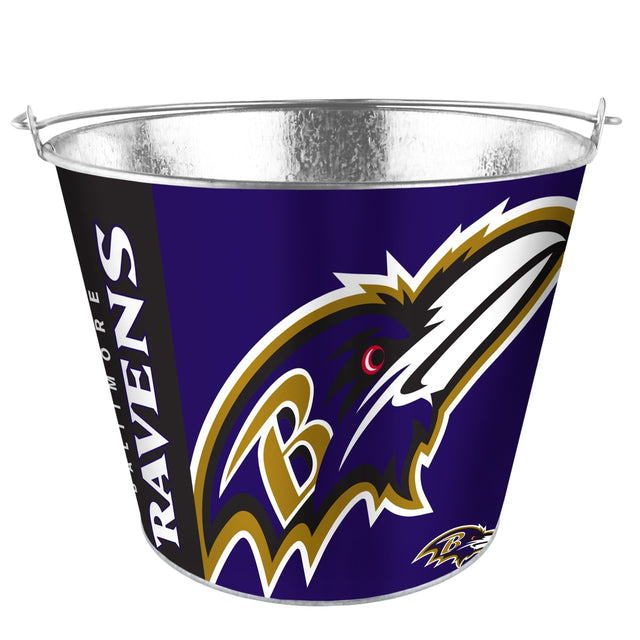 Balde de 5 cuartos de galón de los Baltimore Ravens con diseño de Hype