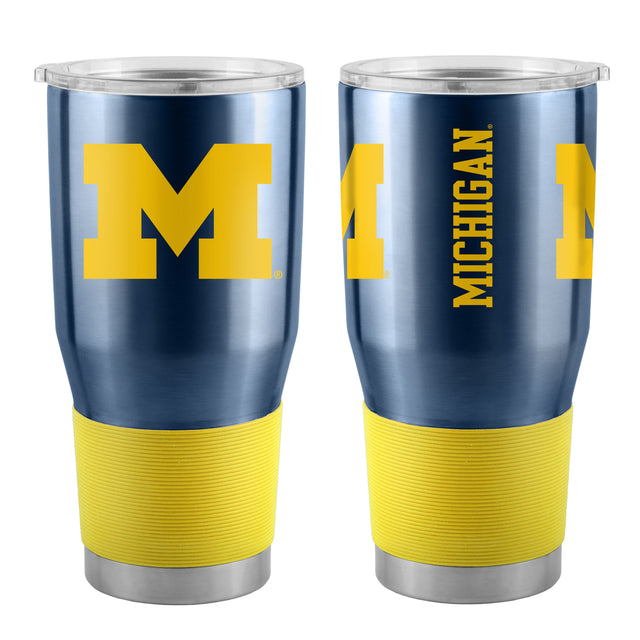 Vaso de viaje Michigan Wolverines de 30 oz, color azul marino