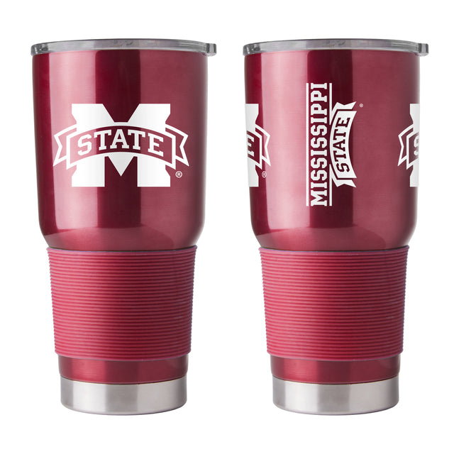 Vaso de viaje Mississippi State Bulldogs de 30 oz color burdeos