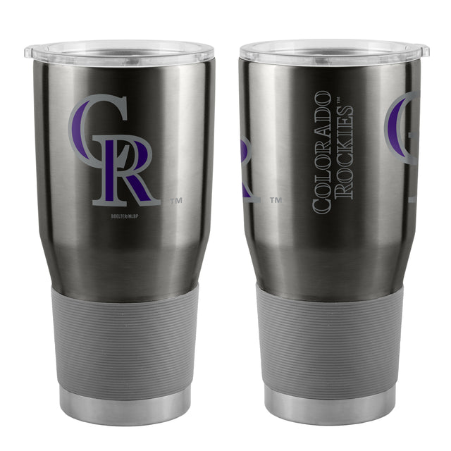 Vaso de viaje de 30 oz de los Colorado Rockies, ultra negro