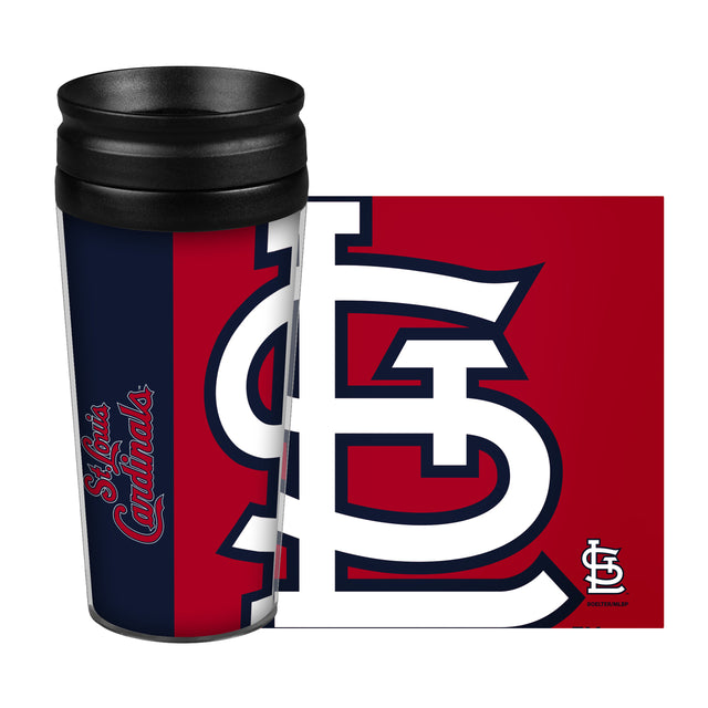 Taza de viaje de los St. Louis Cardinals, envoltura completa de 14 oz, estilo Hype