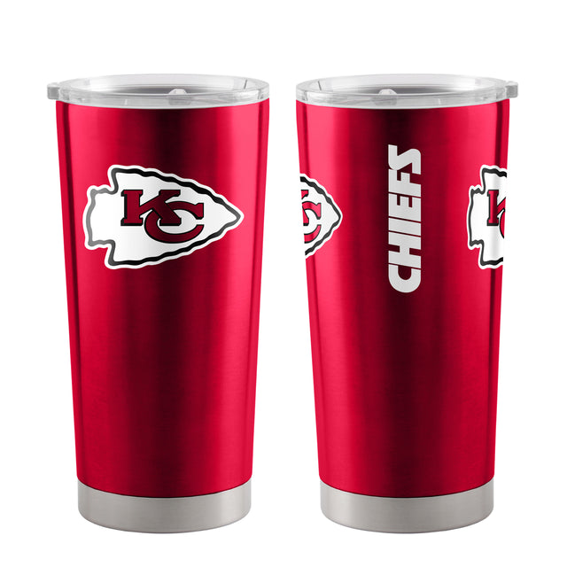 Vaso de viaje de 20 oz de los Kansas City Chiefs, color rojo ultrafino