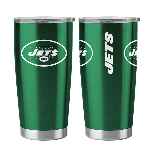 Vaso de viaje de 20 oz de los New York Jets, color verde ultra