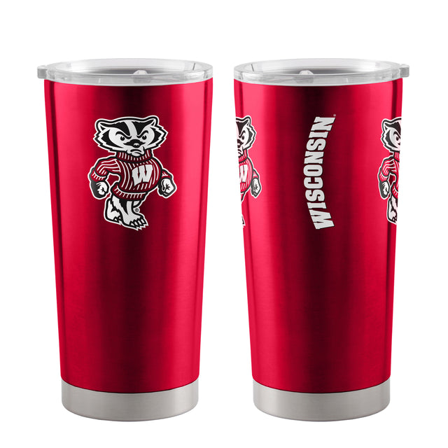 Vaso de viaje ultra rojo de 20 oz de Wisconsin Badgers