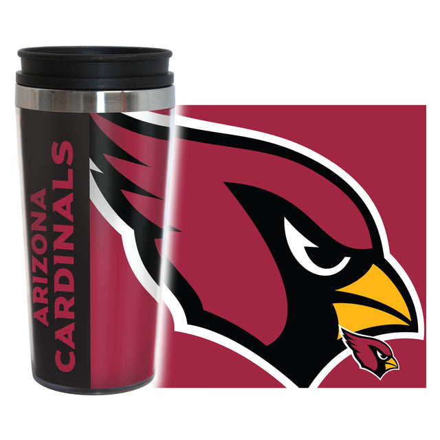 Taza de viaje de los Arizona Cardinals de 14 oz con diseño envolvente y estilo Hype Design