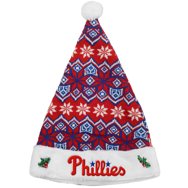 Gorro de Papá Noel tejido de los Philadelphia Phillies - 2015