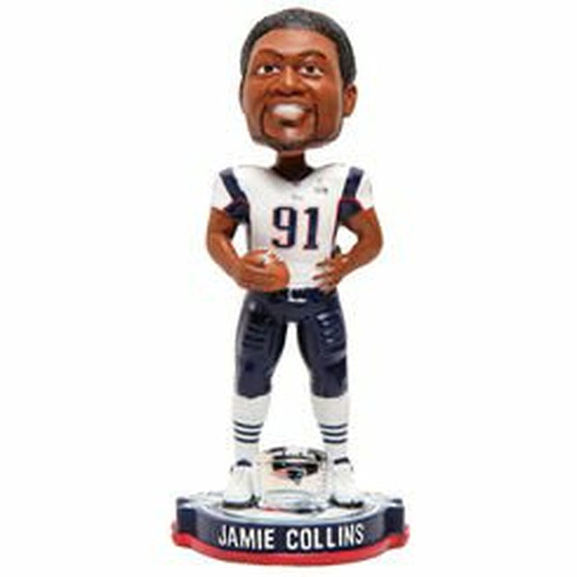 Figura cabezón del campeón del Super Bowl 49 de los New England Patriots, coleccionable para siempre, de Jamie Collins