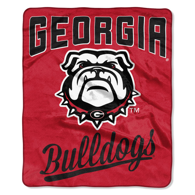 Manta de los Georgia Bulldogs de 50 x 60 pulgadas, diseño de Raschel Alumni