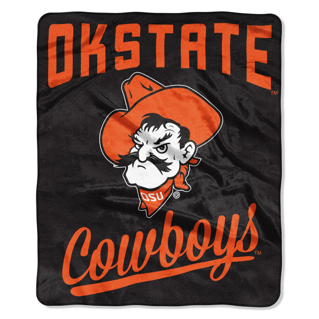 Oklahoma State Cowboys Blanket 50x60 Raschel Alumni Design