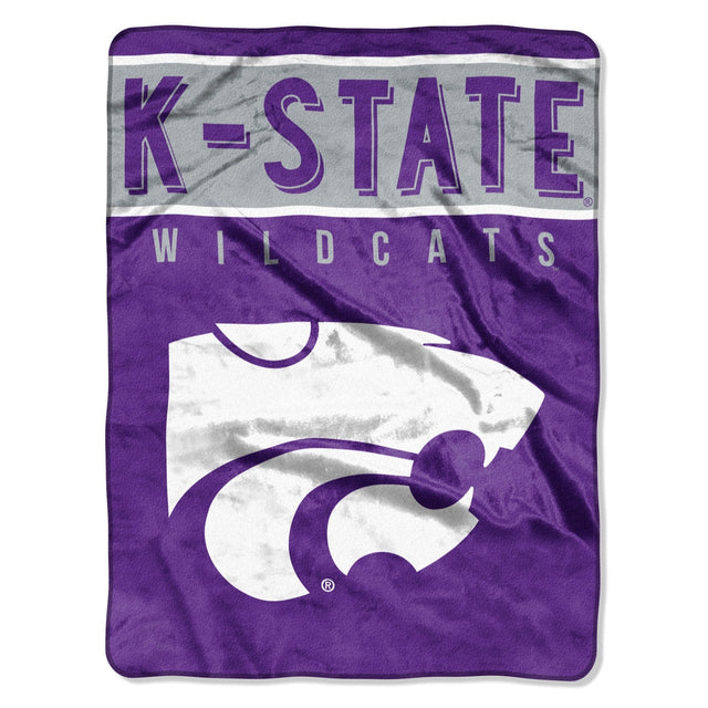 Manta de los Kansas State Wildcats de 60 x 80 con diseño básico de Raschel