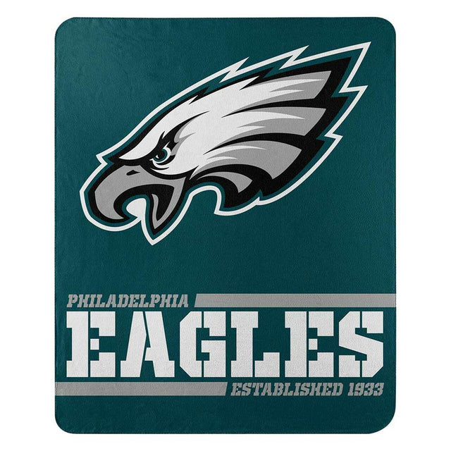 Manta de forro polar de los Philadelphia Eagles de 50 x 60 pulgadas, diseño dividido y ancho