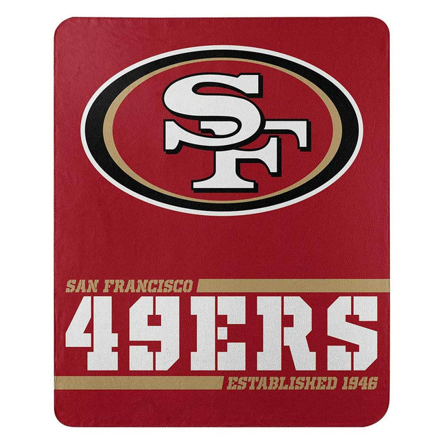San Francisco 49ers Blanket 50x60 Fleece Split Wide Design