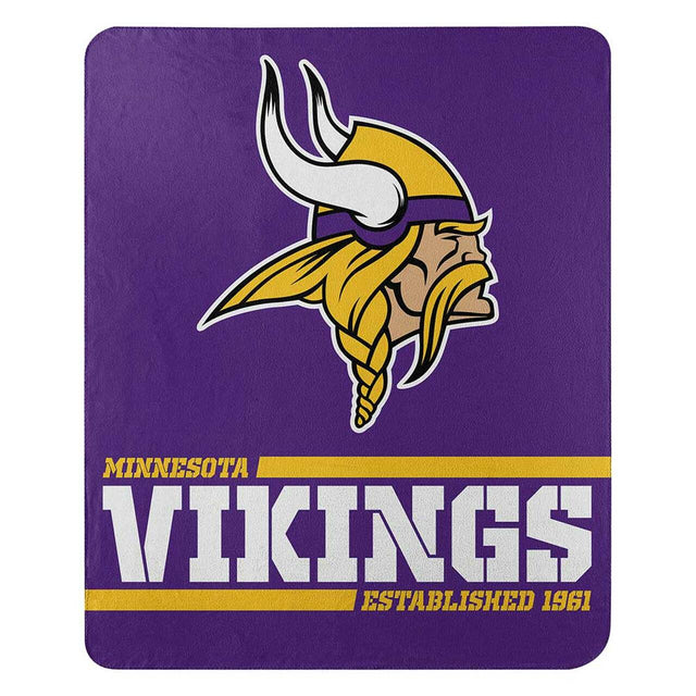 Manta de forro polar de Minnesota Vikings de 50 x 60 pulgadas, diseño dividido y ancho