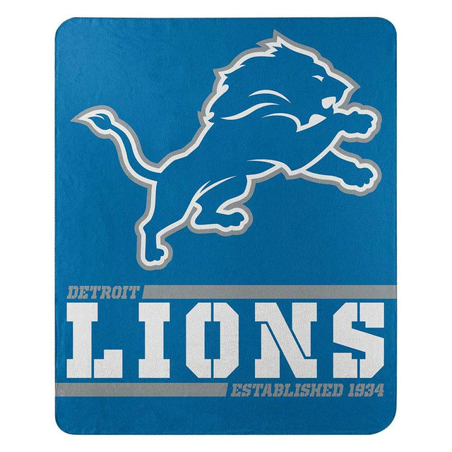 Manta de vellón de los Detroit Lions de 50 x 60 pulgadas, diseño dividido y ancho