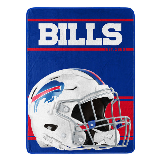 Manta Buffalo Bills 46x60 Micro Raschel Run Design Enrollada