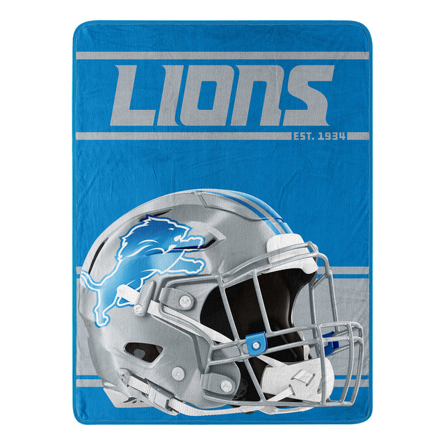 Manta Detroit Lions 46x60 Micro Raschel Run Design Enrollada