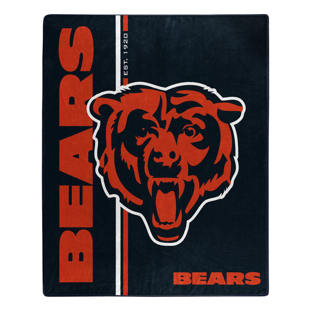 Manta de los Chicago Bears de 50 x 60, diseño de Raschel Restructure
