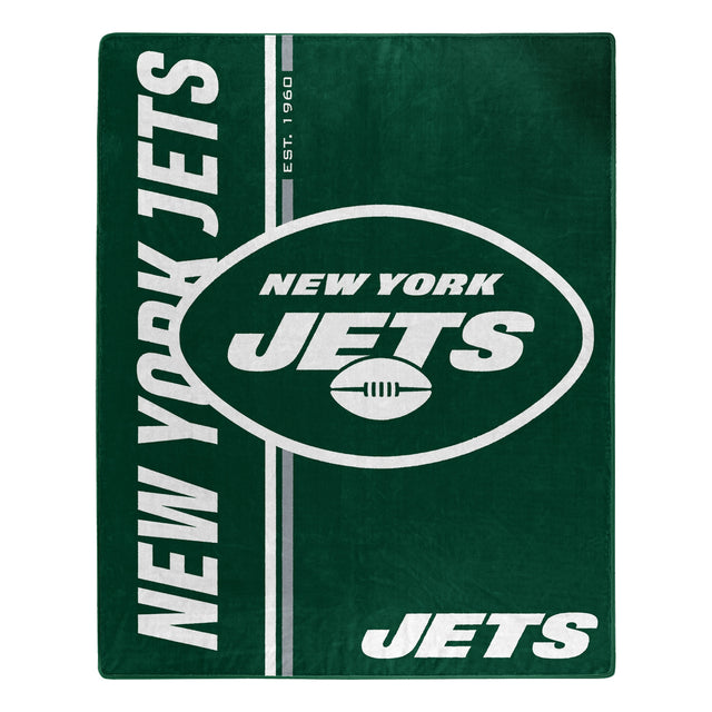 Manta de los New York Jets de 50 x 60 pulgadas, diseño de Raschel Restructure