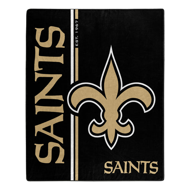 Manta de los New Orleans Saints de 50 x 60 pulgadas, diseño de Raschel Restructure