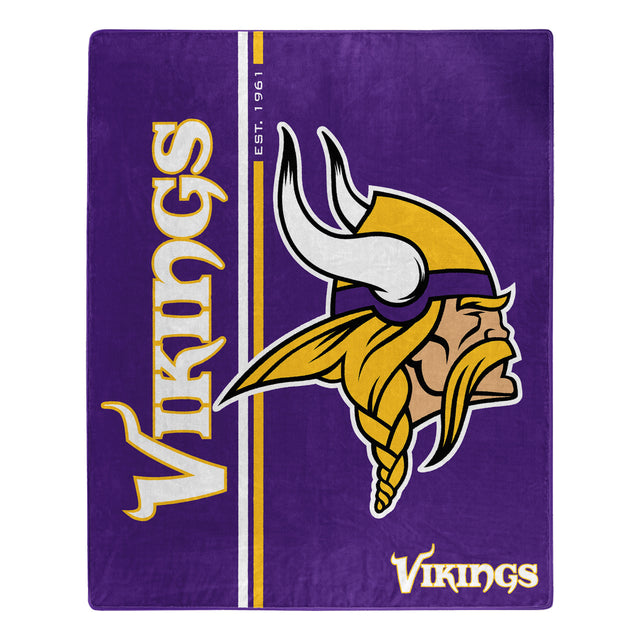 Manta de los Minnesota Vikings de 50 x 60 pulgadas, diseño de Raschel Restructure