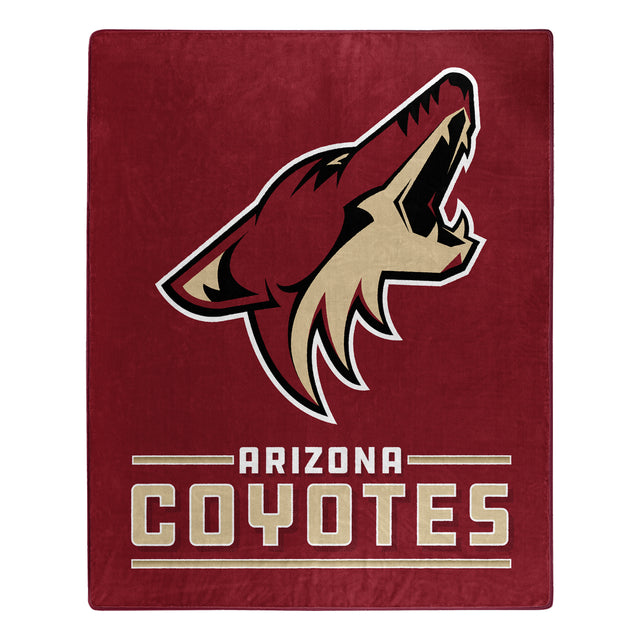 Manta de los Arizona Coyotes, 50 x 60, diseño de interferencias de Raschel
