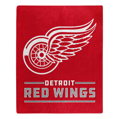 Detroit Red Wings Blanket 50x60 Raschel Interference Design