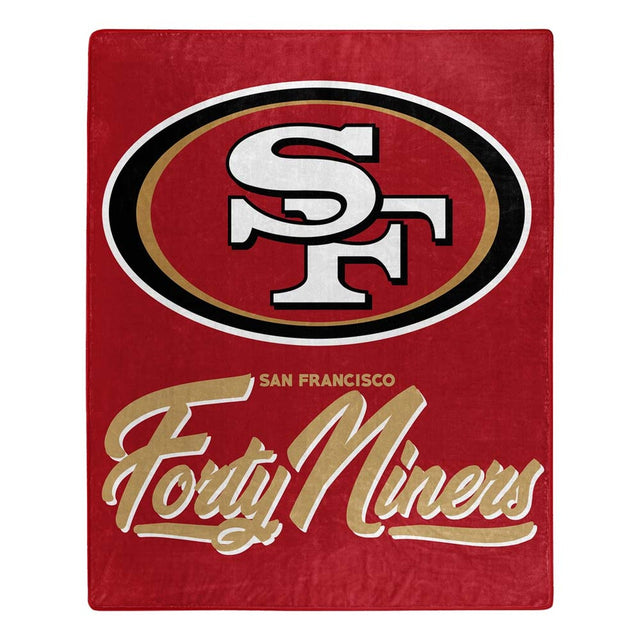 Manta de los San Francisco 49ers de 50 x 60 pulgadas con diseño exclusivo de Raschel