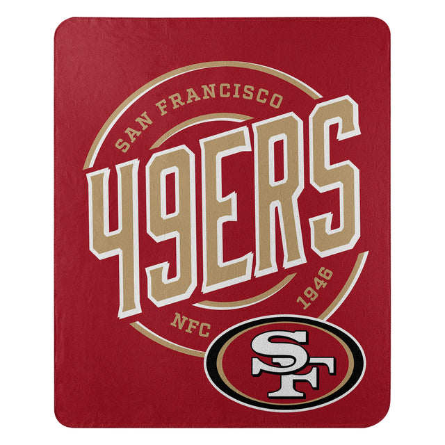 Manta de vellón de los San Francisco 49ers de 50 x 60 pulgadas con diseño de campaña