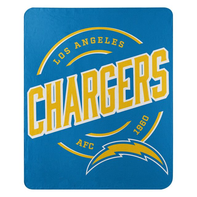 Manta de vellón de 50 x 60 de Los Angeles Chargers con diseño de campaña