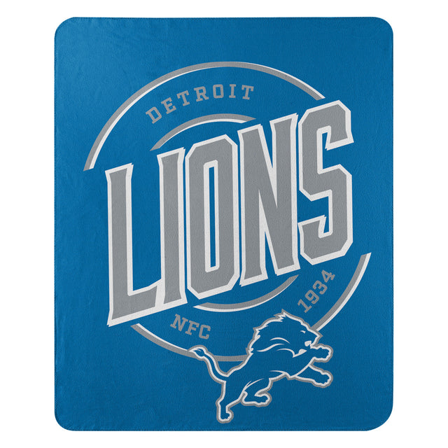 Manta de vellón de los Detroit Lions de 50 x 60 pulgadas con diseño de campaña