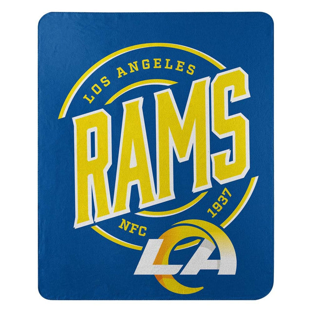 Manta de forro polar de 50 x 60 de Los Angeles Rams con diseño de campaña