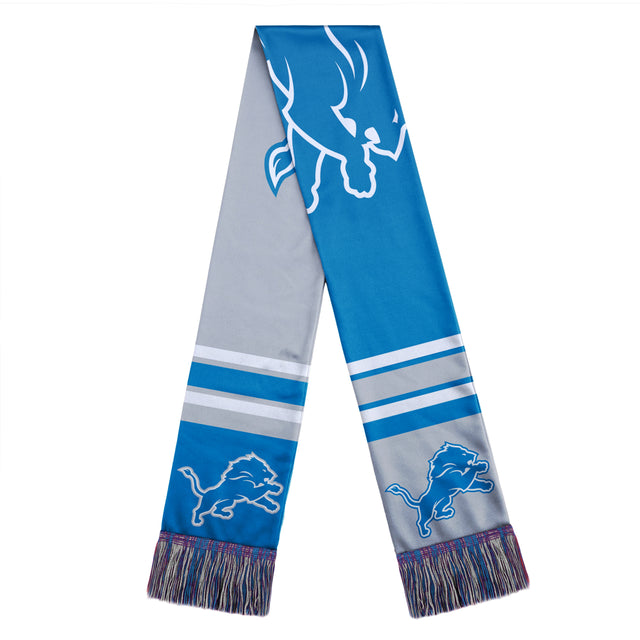 Bufanda de los Detroit Lions con diseño de logotipo grande y bloques de colores