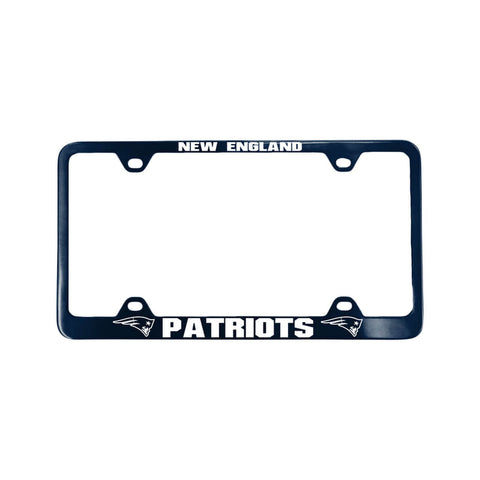 New England Patriots License Plate Frame Laser Cut Blue