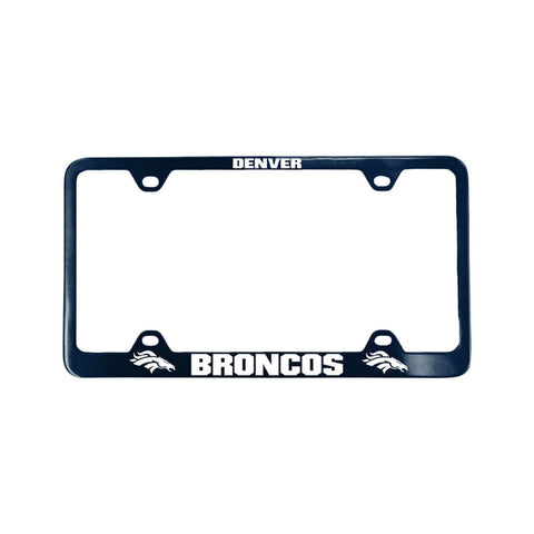 Denver Broncos License Plate Frame Laser Cut Blue
