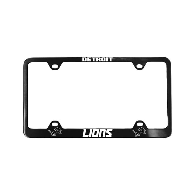Marco para matrícula de los Detroit Lions cortado con láser en color negro
