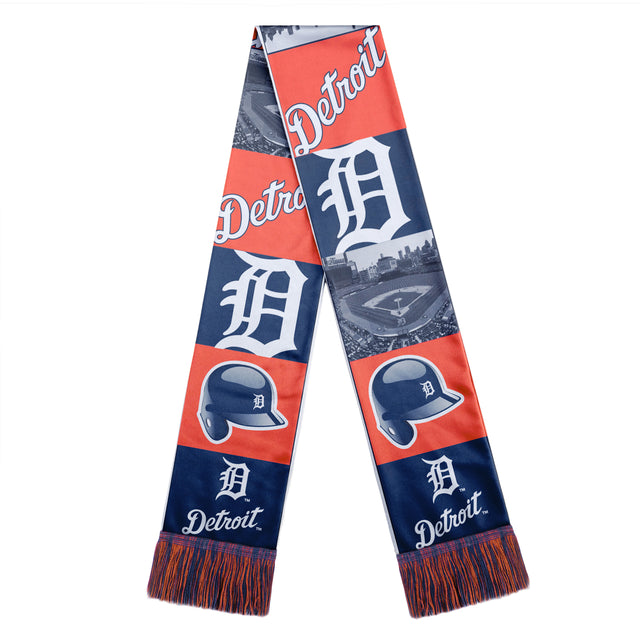 Bufanda de los Tigres de Detroit con diseño de barra impresa