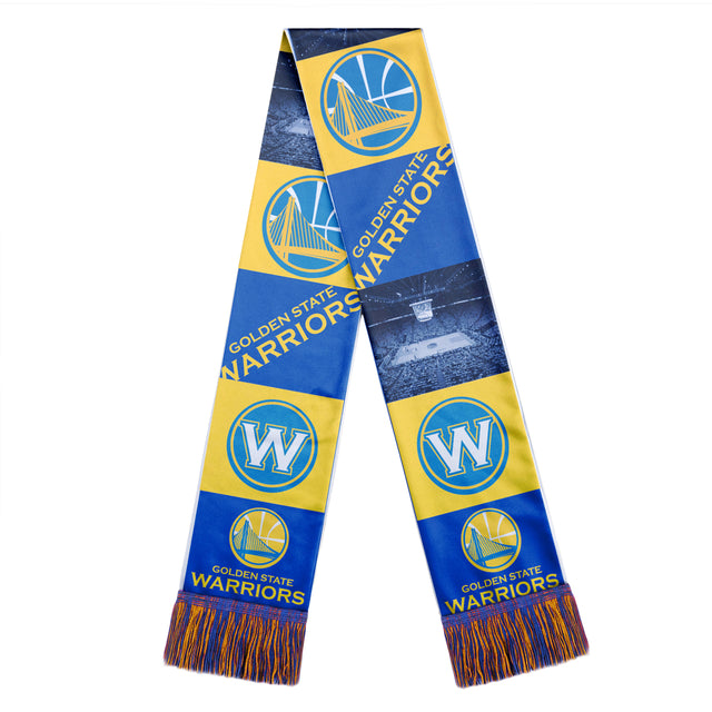 Bufanda de los Golden State Warriors con diseño de barra impresa