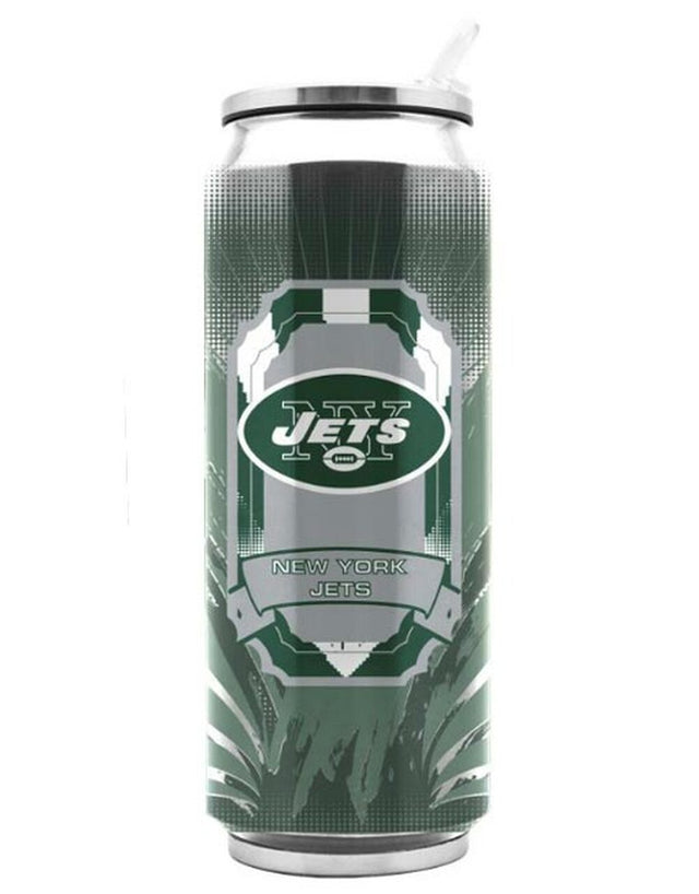 Lata térmica de acero inoxidable de los New York Jets (16,9 onzas)