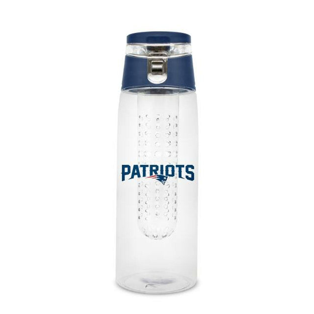 Botella deportiva de plástico de 24 oz con infusor de los New England Patriots