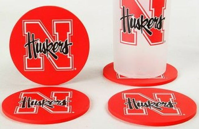 Juego de posavasos de Nebraska Cornhuskers (paquete de 4)